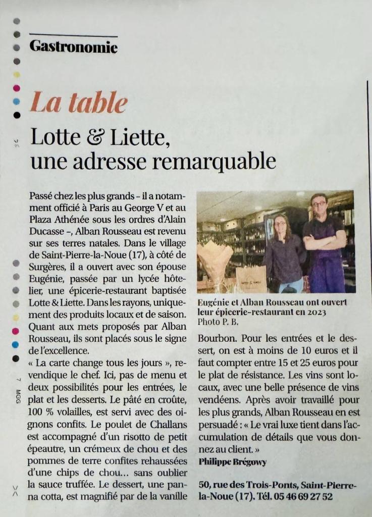  “Lotte & Liette” in the Sud-Ouest newspaper!