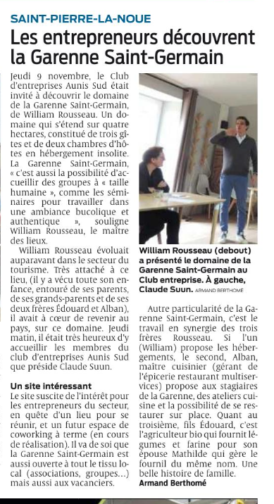 “Serving Businesses” in the Sud-Ouest newspaper (Winter 2023)